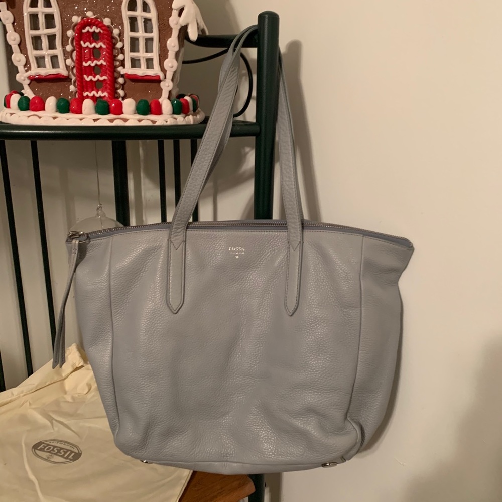 New without Tags Blue-Gray Fossil Tote Bag